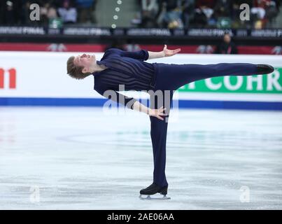 Turin, Italien. 5 Dez, 2019. Alexander Samarin Russlands konkurriert während der kurzen Programm der Männer an der ISU Grand Prix Finale 2019 in Turin, Italien, Dez. 5, 2019. Credit: Cheng Tingting/Xinhua/Alamy leben Nachrichten Stockfoto