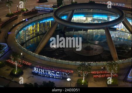 Der Brunnen des Reichtums in Suntec City, Singapur SIN Stockfoto