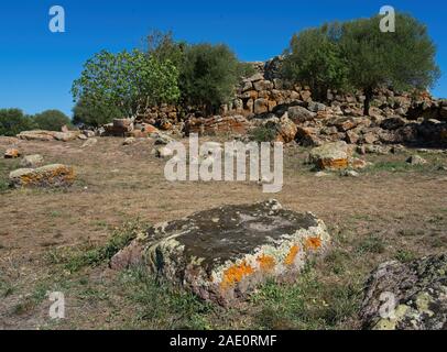 Italien, Orrioli - 2019-10-01: Nuraghe Arrubiu Stockfoto