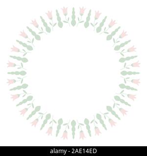 Dekorative Rahmen mit runden floralen Ornament. Kreisförmige Floral frame. Mode Hintergrund. Vector Illustration EPS 10. Stock Vektor