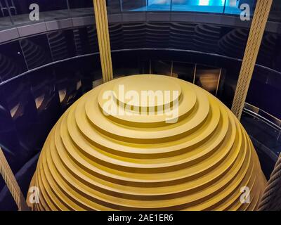 Wolkenkratzer Taipeh 101 Gebäude auf 89 F Indoor observatory Deck bietet einen unverbauten Blick auf die Stadt in alle Richtungen. Ein Wahrzeichen supertall skyscrape Stockfoto
