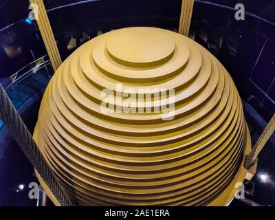 Wolkenkratzer Taipeh 101 Gebäude auf 89 F Indoor observatory Deck bietet einen unverbauten Blick auf die Stadt in alle Richtungen. Ein Wahrzeichen supertall skyscrape Stockfoto