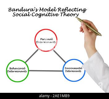 Bandura's Modell der sozialen kognitiven Theorie Stockfoto