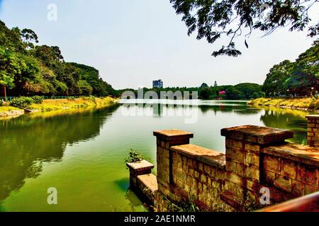 See in Lalbagh Botanical Garden, Bangalore, Bangalore, Karnataka, Indien, Asien Stockfoto