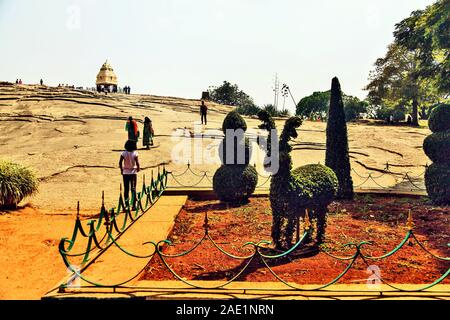 Kempegowda Turm im Lalbagh Botanical Garden, Bangalore, Karnataka, Indien, Asien Stockfoto