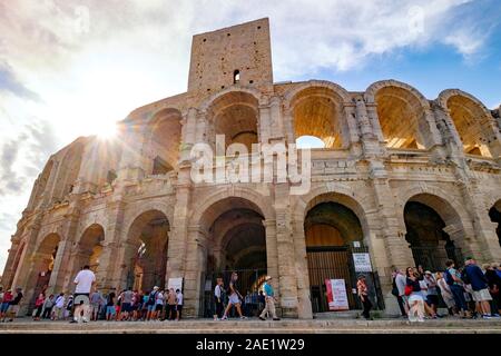 Amphitheater in Arles, Arles, Provence, Frankreich, Europa Stockfoto