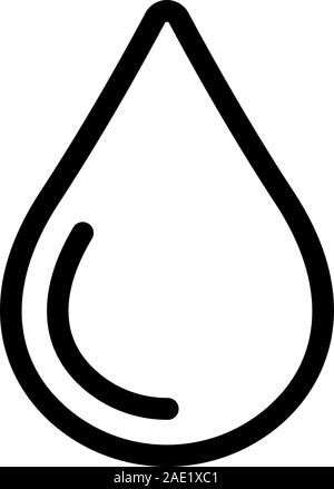 Ein Tropfen Wasser Symbol Vektor. Isolierte Kontur symbol Abbildung Stock Vektor