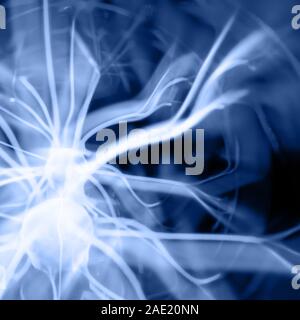 Wand der Klassiker in der Farbe Blau 2020 - 19-4052. Farbe des Jahres. Stockfoto