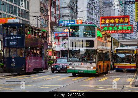 Rush Hour öffentliche Verkehrsmittel Hong Kong Stockfoto