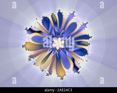 Fraktale Bild: schöne Muster in Form einer Blume Stockfoto