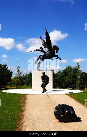 Parachute Regiment Memorial, die National Memorial Arboretum, Alrewas, Staffordshire, Großbritannien. Stockfoto