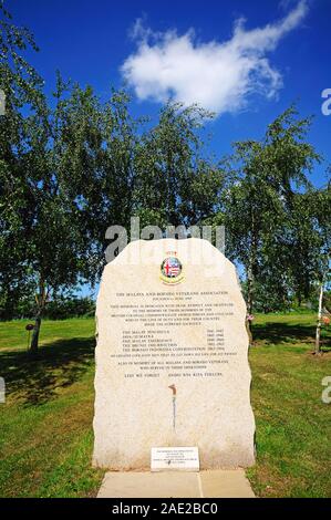 Die Malaysia und Borneo Veteranen Assiation Memorial, die National Memorial Arboretum, Alrewas, Staffordshire, Großbritannien. Stockfoto