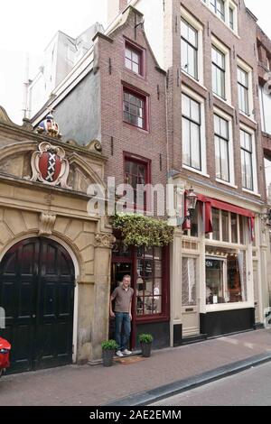 Kleinste huis - kleinstes Haus von Amsterdam Stockfoto