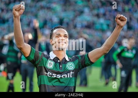 ROTTERDAM, 03-05-2015, Stadion De Kuip niederländische Fußball KNVB-Cup Saison 2014 - 2015. Groningen und Zwolle. Jarchinio Antonia Stockfoto