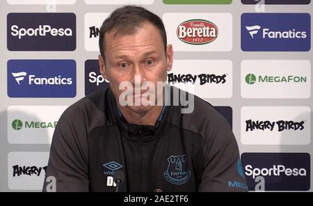 Screengrab von PA Video von Everton caretaker manager Duncan Ferguson während der Pressekonferenz im Finch Farm, Liverpool. Stockfoto