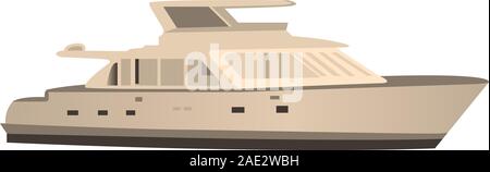 Segeln in einem Meer Vector Illustration auf weißem Hintergrund Stock Vektor