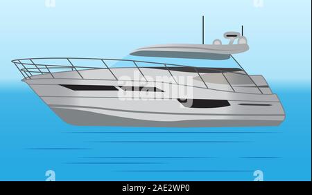 Segeln in einem Meer Vector Illustration Stock Vektor