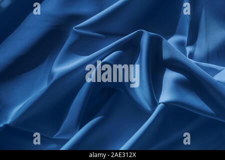Seide Textur getönten in modernen trendigen Blau Stockfoto