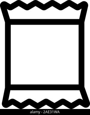 Cookies in der Verpackung ein Symbol Vektor. Isolierte Kontur symbol Abbildung Stock Vektor
