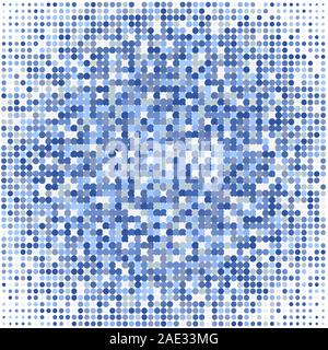Mosaik mit blauen Punkten Stockfoto