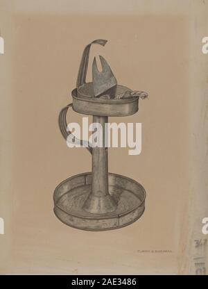 Betty Lampe und Stand; circa 1940 Datum Claude Marshall, Betty Lampe und Ständer, c 1940 Stockfoto