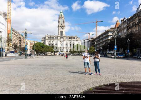 Camara Municipal do Porto - Porto Rathaus Stockfoto