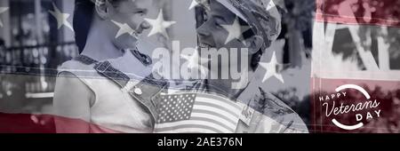 Das zusammengesetzte Bild im Logo für Veteranen Tag in Amerika Stockfoto