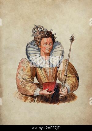 Bild von Elizabeth I (1533-1603), Königin von England und Irland. Manchmal ist die jungfräuliche Königin Gloriana oder Good Queen Bess, Elizabeth war der