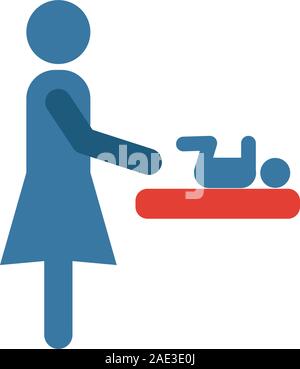 Mutter und Baby Zimmer Symbol. Einfaches Element vom Shopping Center Zeichen icons Collection. Kreative Mutter und Baby Zimmer Symbol ui, ux, Anwendungen, Software und Stock Vektor