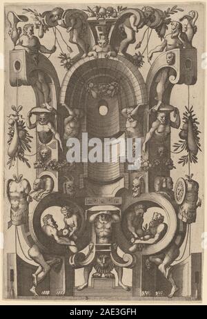 Ornament; 1557 Datum Cornelis Floris II, Ornament, 1557 Stockfoto