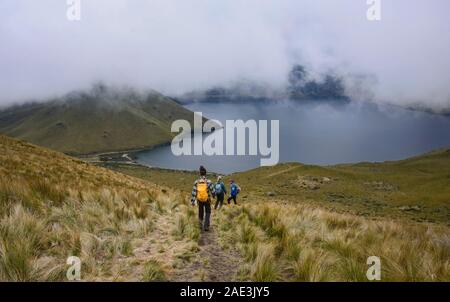 Blick von der schönen Lagunas de Mojanda aus dem Fuya Fuya Trail, Otavalo, Ecuado Stockfoto