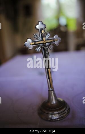 Christlichen detaillierte - traditionelle polnische Eltern Ehe Segen für Braut und Bräutigam vor der Hochzeit. Stockfoto