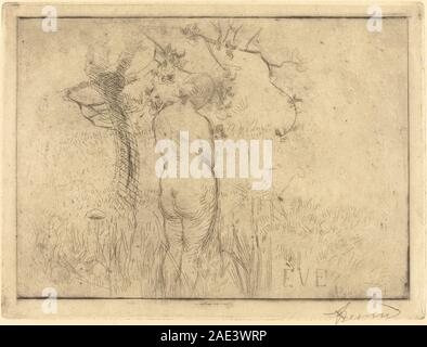 Kurz bevor das Apple Tree (Eve de dos-devant Le Pommier); 1892 Datum Albert Besnard, kurz bevor das Apple Tree (Eve de dos-devant Le Pommier), 1892 Stockfoto