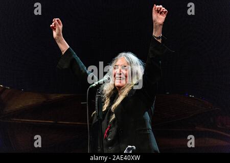 Patti Smith führt in Pavia während ihrer Worte und Musik Tour Stockfoto