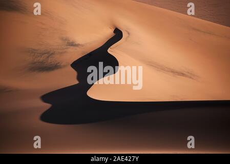 Die Formen der Sanddünen in der Wüste Lut Stockfoto