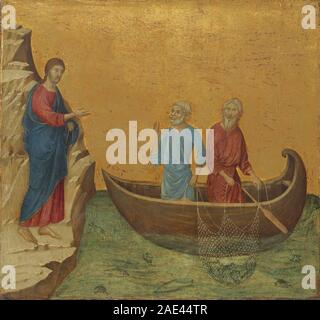 Die Berufung der Apostel Petrus und Andreas; zwischen 1308 und 1311 Datum Duccio di Buoninsegna, die Berufung der Apostel Petrus und Andreas, 1308-1311 Stockfoto