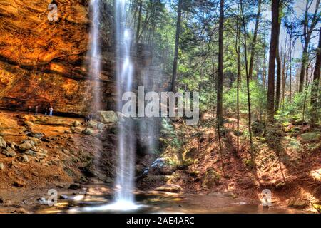 Ash Höhle fällt, Hocking Hills State Park, Ohio Stockfoto