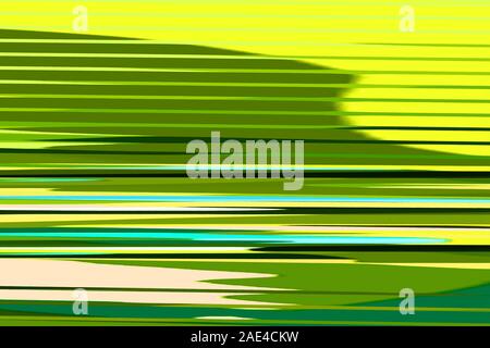 Abstrakte moderne Hintergrund. Bunte helle horizontale Linien auf. Grün, Blau und Gelb hell Grafik Textur. Geometrische Muster. Stockfoto
