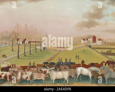 Die Cornell Bauernhof; 1848 Datum Edward Hicks, der Cornell Farm, 1848 Stockfoto
