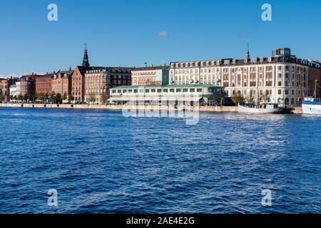 Uferpromenade in Kopenhagen Stockfoto