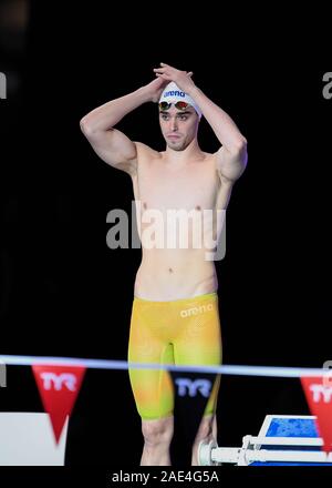 Glasgow, UK. 06 Dez, 2019. Apostolos Christou (GRE) konkurriert in Männer 100 m Ruecken Final bei Tag 3 Der LEN Europäischen kurzen Kurs Schwimmen Meisterschaften 2019 in Tollcross International Swimming Center am Freitag, den 06. Dezember 2019. GLASGOW SCHOTTLAND. Credit: Taka Wu/Alamy leben Nachrichten Stockfoto