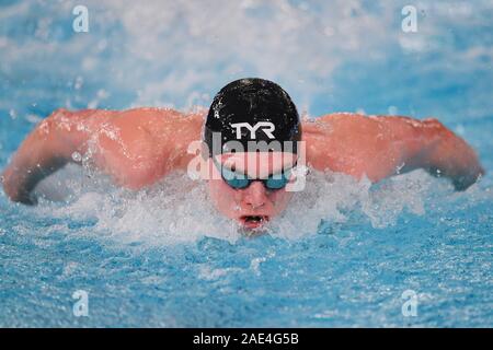 Glasgow, UK. 06 Dez, 2019. Joe Lichfield Großbritannien konkurriert in Männer 200 m Individuelle Medley Final bei Tag 3 Der LEN Europäischen kurzen Kurs Schwimmen Meisterschaften 2019 in Tollcross International Swimming Center am Freitag, den 06. Dezember 2019. GLASGOW SCHOTTLAND. Credit: Taka Wu/Alamy leben Nachrichten Stockfoto