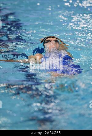 Glasgow, UK. 06 Dez, 2019. Darja K. Usinova Russlands konkurriert in 200 m Rücken Frauen Finale während der Tag 3 Der LEN Europäischen kurzen Kurs Schwimmen Meisterschaften 2019 in Tollcross International Swimming Center am Freitag, den 06. Dezember 2019. GLASGOW SCHOTTLAND. Credit: Taka Wu/Alamy leben Nachrichten Stockfoto