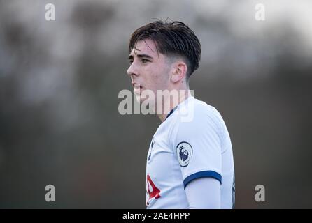 Hotspur Weg, UK. 06 Dez, 2019. Luis Binks der Sporen in der Premier League 2 Übereinstimmung zwischen den Tottenham Hotspur U 23 und U 23 in Liverpool Tottenham Hotspur Training Ground, Hotspur Weg, England am 6. Dezember 2019. Foto von Andy Rowland. Credit: PRiME Media Images/Alamy leben Nachrichten Stockfoto