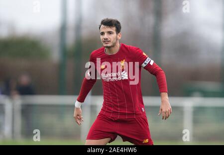 Hotspur Weg, UK. 06 Dez, 2019. Pedro Chirivella von Liverpool in der Premier League 2 Übereinstimmung zwischen den Tottenham Hotspur U 23 und U 23 in Liverpool Tottenham Hotspur Training Ground, Hotspur Weg, England am 6. Dezember 2019. Foto von Andy Rowland. Credit: PRiME Media Images/Alamy leben Nachrichten Stockfoto