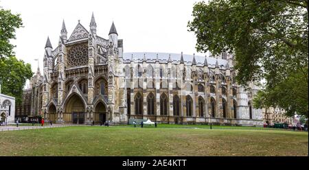 London - 06. September 2019: St Margaret's Church auf dem Gelände von Westminster Abbey. Eine schöne Kirche aus dem 12. Jahrhundert, London September 06, Stockfoto