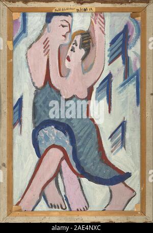 Tanzpaar im Schnee [REVERSE]; zwischen 1928 und 1929 Datum Ernst Ludwig Kirchner, Tanzpaare im Schnee (rückwärts), 1928-1929 Stockfoto