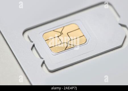 Modernes neues Smartphone sim-karte Stockfoto