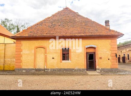 Zellblöcke in Theresienstadt Malá pevnost kleine Festung Nazi-Konzentrationslager Terezin Tschechien. Stockfoto