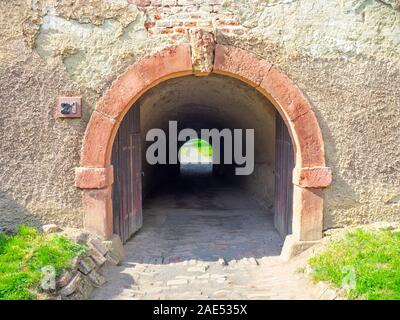 Passage Verbindungshöfe in Theresienstadt Malá pevnost kleine Festung Nazi-Konzentrationslager Terezin Tschechische Republik. Stockfoto